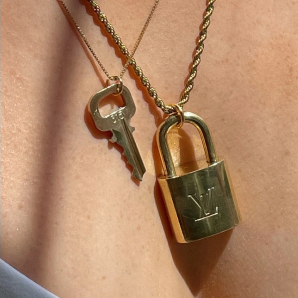 Louis Vuitton brass Padlock and Key
